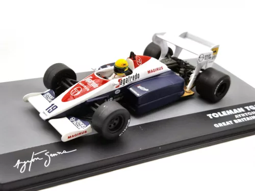 Toleman TG184 F1 #19 (1984) - Great Britain GP - Ayrton Senna - С ПИЛОТ - Edicola - 1:43