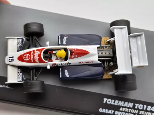 Toleman TG184 F1 #19 (1984) - Great Britain GP - Ayrton Senna - С ПИЛОТ - Edicola - 1:43