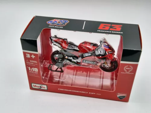 MotoGP - Ducati Desmomedici GP22 #63 (2022) мотор - Francesco Bagnaia - Maisto - 1:18