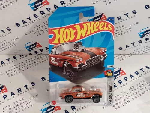 Corvette Gasser (1962) - HW Drag Strip 7/10 - 225/250 - дълга картичка - Hot Wheels - 1:64