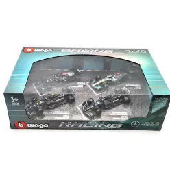   Mercedes GP F1 комплект - 2023 W14 Lewis Hamilton - 2023 W14 George Russel - 2022 W13 Lewis Hamilton - 2021 W12 Lewis Hamilton - Bburago -1:43