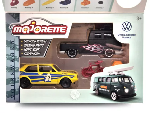 Volkswagen VW комплект - VW Golf 1 MK1 - VW T1 transporter - Majorette - 1:64