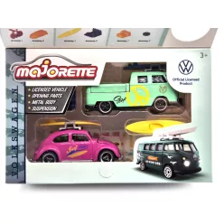   Volkswagen VW комплект - VW Beetle бръмбар - VW T1 transporter - Majorette - 1:64