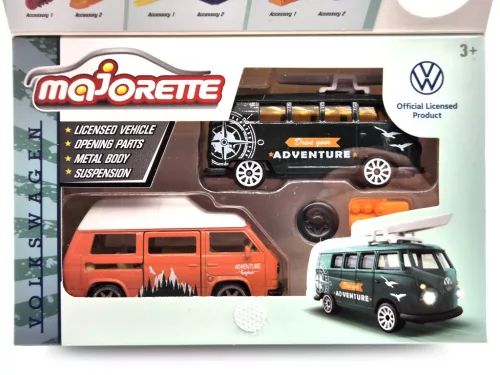 Volkswagen VW комплект - VW T3 + VW T1 transporter - Majorette - 1:64
