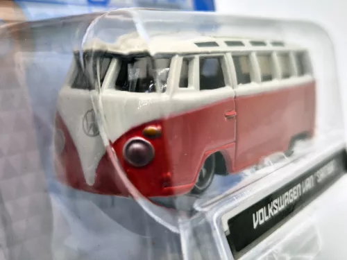 Volkswagen VW T1 transporter Samba Minibus - червен - Burago - 1:64