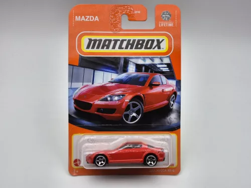Mazda RX-8 (2004) - 2024 49/100 - дълга картичка - Matchbox - 1:64