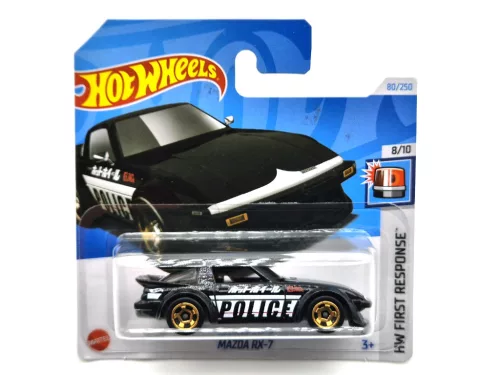 Hot Wheels Mazda RX-7 - First Response - 80/250 - черна - Hot Wheels - 1:64