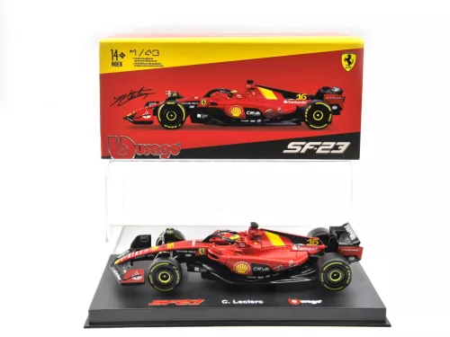 Ferrari SF-23 Team Scuderia F1 #16 (2023) - Monza - Charles Leclerc - С ПИЛОТ - Bburago - 1:43