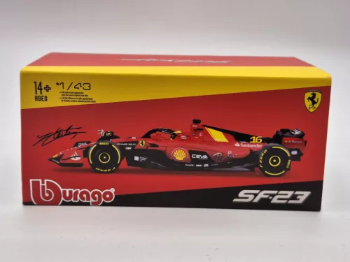 Ferrari SF-23 Team Scuderia F1 #16 (2023) - Monza - Charles Leclerc - С ПИЛОТ - Bburago - 1:43