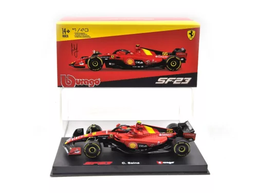 Ferrari SF-23 Team Scuderia F1 #55 (2023) - Monza - Carlos Sainz - С ПИЛОТ - Bburago - 1:43