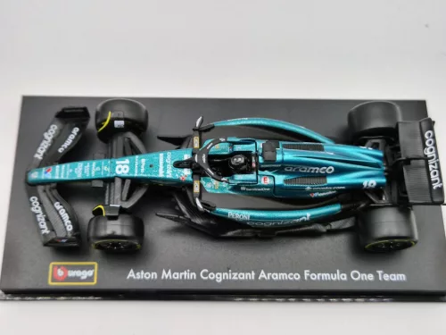 Aston Martin AMR23 F1 #18 (2023) - Lance Stroll - С ПИЛОТ - Bburago - 1:43