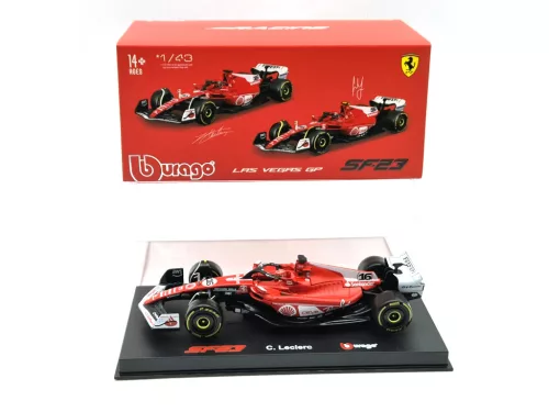 Ferrari SF-23 Team Scuderia F1 #16 (2023) - Las Vegas - Charles Leclerc - С ПИЛОТ - Bburago - 1:43