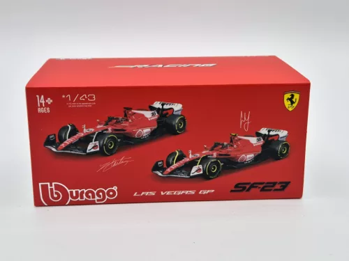 Ferrari SF-23 Team Scuderia F1 #16 (2023) - Las Vegas - Charles Leclerc - С ПИЛОТ - Bburago - 1:43