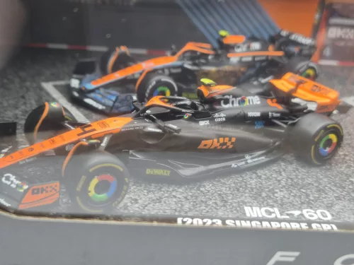 McLaren F1 комплект - #4 Lando Norris - 2023 British GP - 2023 Singapore GP - 2023 Monaco GP - 2022 Abu Dhabi - Bburago - 1:43
