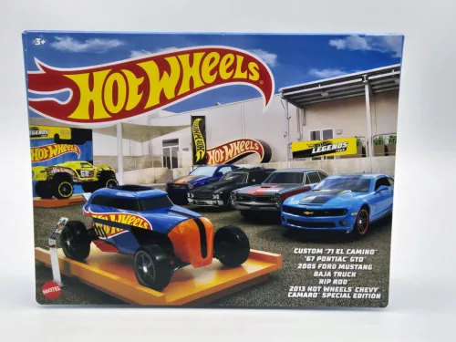 Hot Wheels Legends Theme - комплект от 6 броя в подаръчна кутия - Custom 1971 El Camino - 1967 Pontiac GTO - 2005 Ford Mustang - Baja Truck - Rip Rod - 2013 Chevrolet Camaro Special Editions - Hot Wheels - 1:64