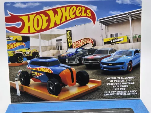 Hot Wheels Legends Theme - комплект от 6 броя в подаръчна кутия - Custom 1971 El Camino - 1967 Pontiac GTO - 2005 Ford Mustang - Baja Truck - Rip Rod - 2013 Chevrolet Camaro Special Editions - Hot Wheels - 1:64