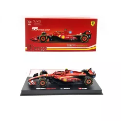   Ferrari SF-24 Team Scuderia F1 #55 (2024) - Imola - Carlos Sainz - С ПИЛОТ - Bburago - 1:43