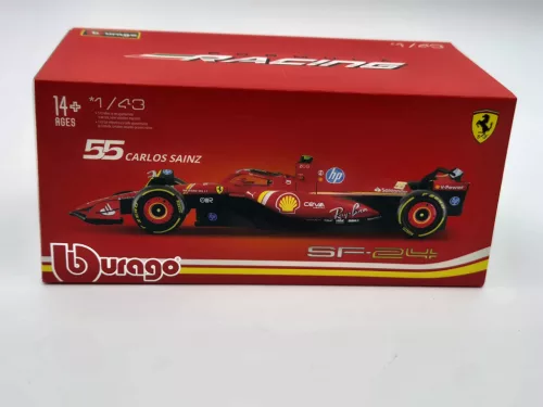 Ferrari SF-24 Team Scuderia F1 #55 (2024) - Imola - Carlos Sainz - С ПИЛОТ - Bburago - 1:43