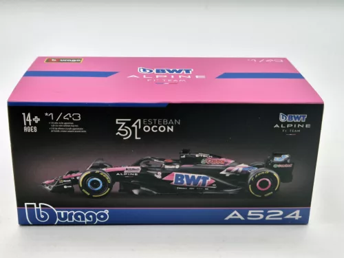 BWT Racing Alpine A524 F1 #31 (2024) - Esteban Ocon - С ПИЛОТ - Bburago - 1:43