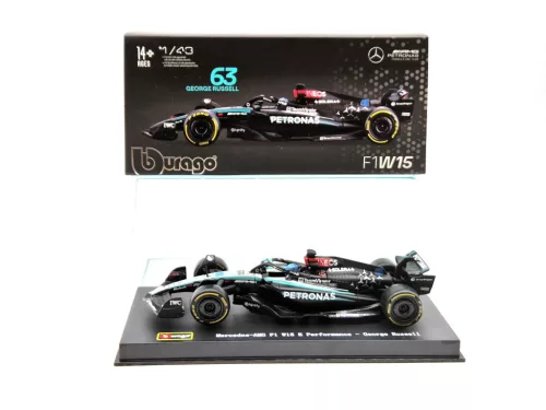 Mercedes GP W15 EQ Performance F1 #63 (2024) - George Russel - С ПИЛОТ - Bburago - 1:43