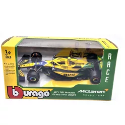   McLaren MCL38 F1 #4 (2024) - Monaco GP (Senna 30th Anniversary) - Lando Norris - Bburago - 1:43