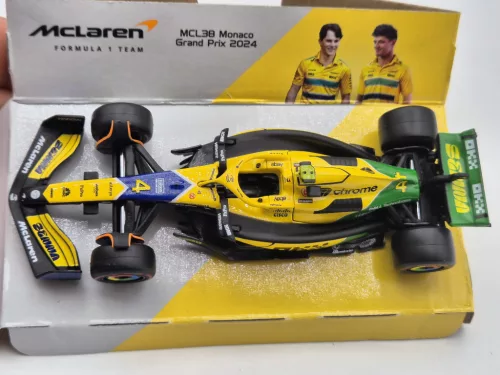 McLaren MCL38 F1 #4 (2024) - Monaco GP (Senna 30th Anniversary) - Lando Norris - Bburago - 1:43