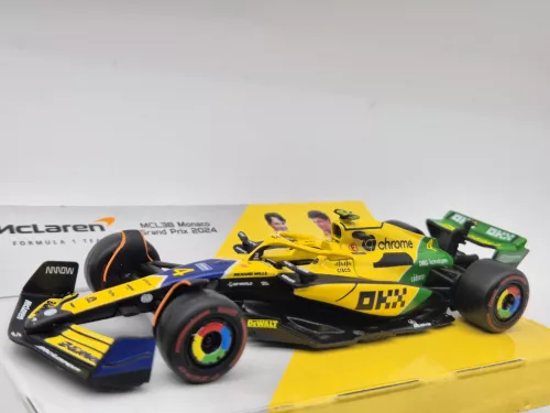 McLaren MCL38 F1 #4 (2024) - Monaco GP (Senna 30th Anniversary) - Lando Norris - Bburago - 1:43