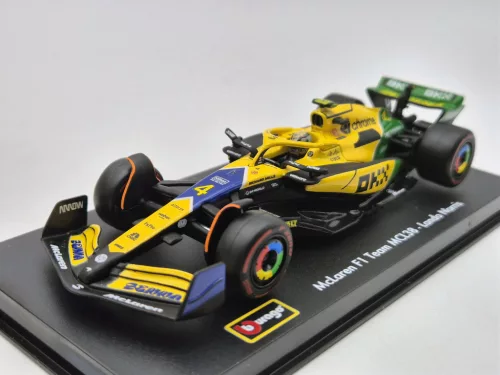 McLaren MCL38 F1 #4 (2024) - Monaco GP (Senna 30th Anniversary) - Lando Norris - С ПИЛОТ - Bburago - 1:43