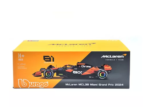 McLaren MCL38 F1 #81 (2024) - Oscar Piastri - С ПИЛОТ - Bburago - 1:24