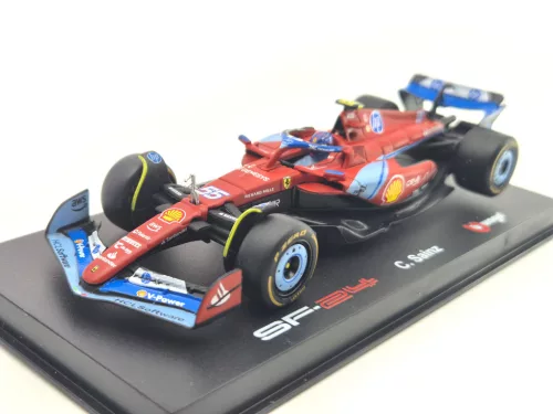 Ferrari SF-24 F1 #55 (2024) - Miami GP - Carlos Sainz - С ПИЛОТ - Bburago - 1:43