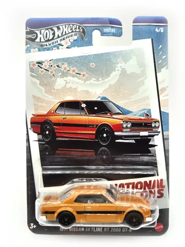 Hot Wheels 1971 Nissan Skyline HT 2000 GT-R - Silver Series 4/5 - дълга картичка - Hot Wheels - 1:64