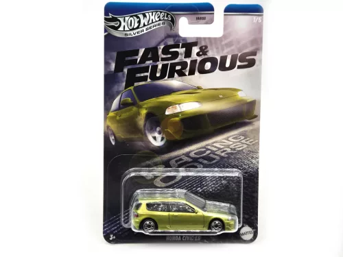 Hot Wheels Honda Civic EG - Silver Series 1/5 - Fast and Furious - дълга карта - Hot Wheels - 1:64