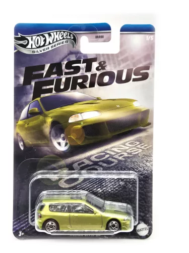 Hot Wheels Honda Civic EG - Silver Series 1/5 - Fast and Furious - дълга карта - Hot Wheels - 1:64