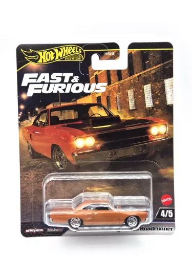 Hot Wheels Fast and Furious - Смъртоносно бързи 4/5 - 1970 Custom Plymouth Roadrunner - Hot Wheels - 1:64