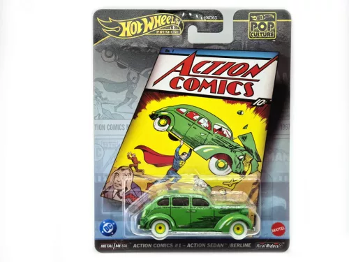 Hot Wheels Premium - Pop Culture - Action Comics #1 - Action Sedan / Berline - Hot Wheels - 1:64