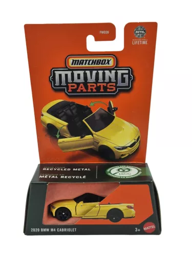 Matchbox Moving Parts - 2020 BMW M4 Cabriolet - Matchbox - 1:64 1/64 малка количка - с малък дефект