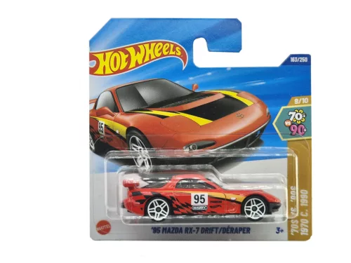 95 Mazda RX-7 Drift/Déraper - '70s vs. '90s 9/10 - 163/250 - Hot Wheels - 1:64