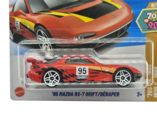 95 Mazda RX-7 Drift/Déraper - '70s vs. '90s 9/10 - 163/250 - Hot Wheels - 1:64