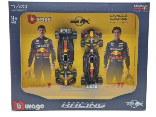 Red Bull RB20 F1 комплект (2024) - #1 Max Verstappen - #11 Sergio Perez - Bburago - 1:43