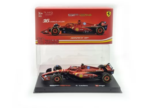 Ferrari SF-24 F1 #16 (2024) - Winner Monaco GP - Charles Leclerc - С ПИЛОТ - Bburago - 1:43