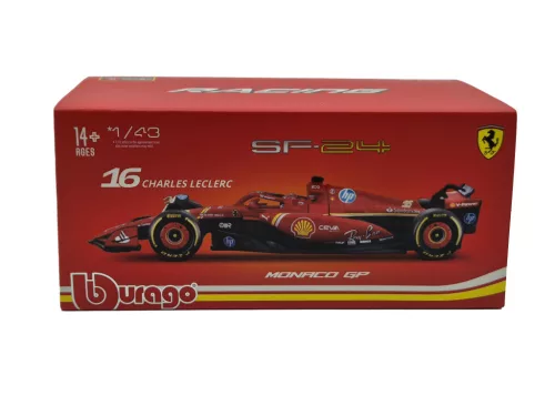 Ferrari SF-24 F1 #16 (2024) - Winner Monaco GP - Charles Leclerc - С ПИЛОТ - Bburago - 1:43