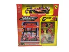 Ferrari Pit Stop - диорама комплект бокс - SF-24 F1 #16 (2024) - Charles Leclerc - с механици - Bburago - 1:43