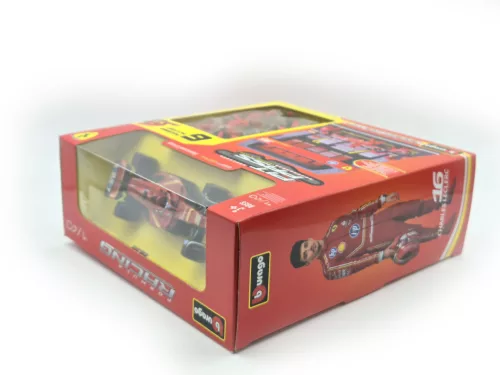Ferrari Pit Stop - диорама комплект бокс - SF-24 F1 #16 (2024) - Charles Leclerc - с механици - Bburago - 1:43