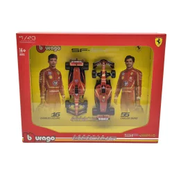   Ferrari SF-24 F1 комплект (2024) - #16 Charles Leclerc - #55 Carlos Sainz - Bburago - 1:43