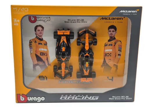 McLaren MCL38 F1 комплект (2024) - #4 Lando Norris - #81 Oscar Piastri - Bburago - 1:43