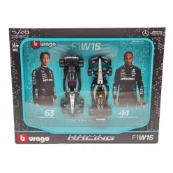   Mercedes W15 F1 комплект (2024) - #44 Lewis Hamilton - #63 George Russell - Bburago - 1:43