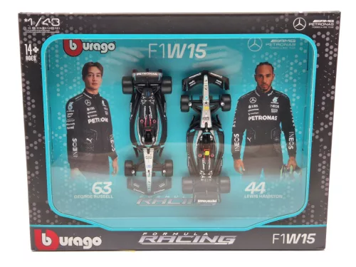 Mercedes W15 F1 комплект (2024) - #44 Lewis Hamilton - #63 George Russell - Bburago - 1:43