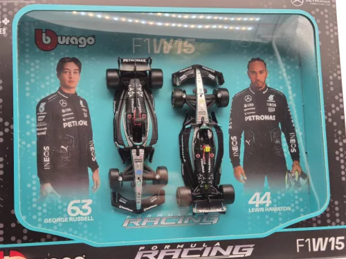 Mercedes W15 F1 комплект (2024) - #44 Lewis Hamilton - #63 George Russell - Bburago - 1:43