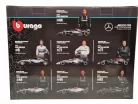 Mercedes F1 комплект от 7 части - #6 Nico Rosberg (2016) - #77 Valtteri Bottas (2019) - #77 Valtteri Bottas (2021) - #44 Lewis Hamilton (2022) - #44 Lewis Hamilton (2022) - #63 George Russel (2023) - #44 Lewis Hamilton (2024) - Bburago - 1:43