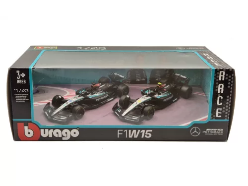 Mercedes W15 F1 комплект (2024) - #44 Lewis Hamilton - #63 George Russell - Bburago - 1:43